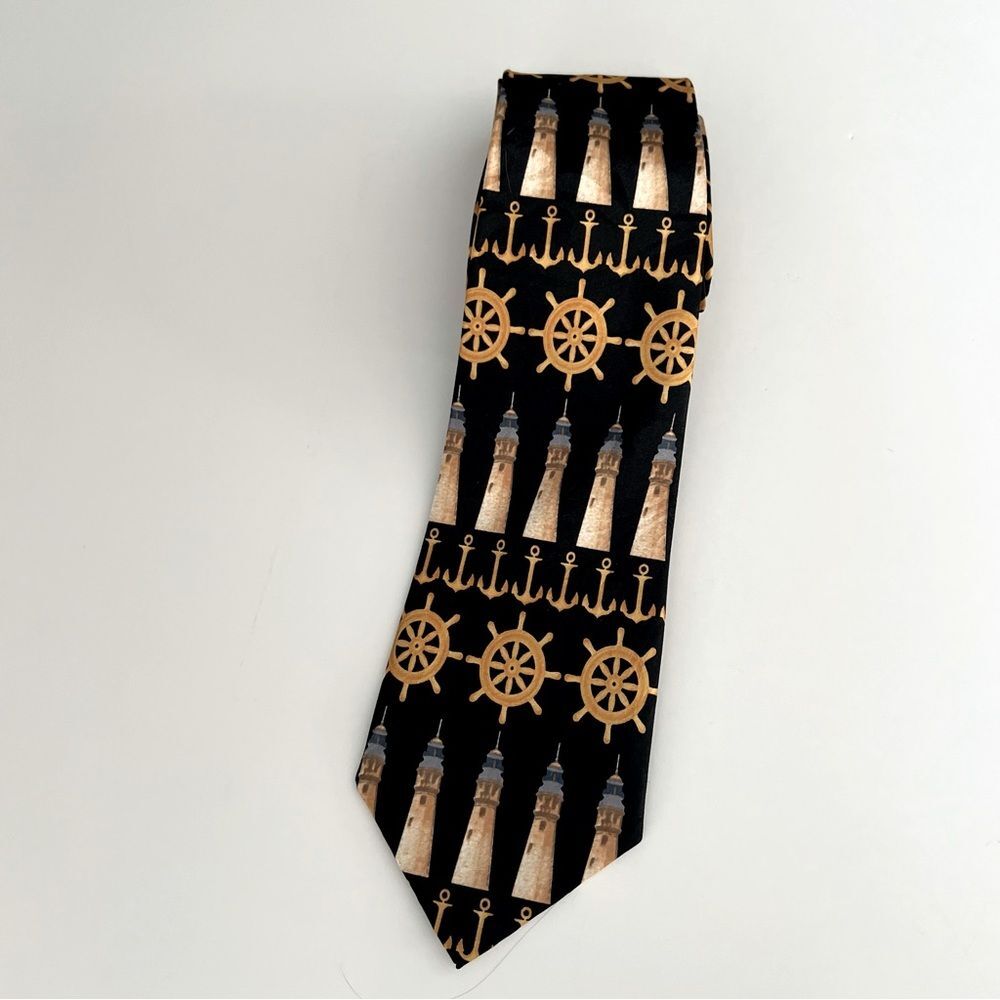 Steven Harris lighthouse anchor nautical Tie